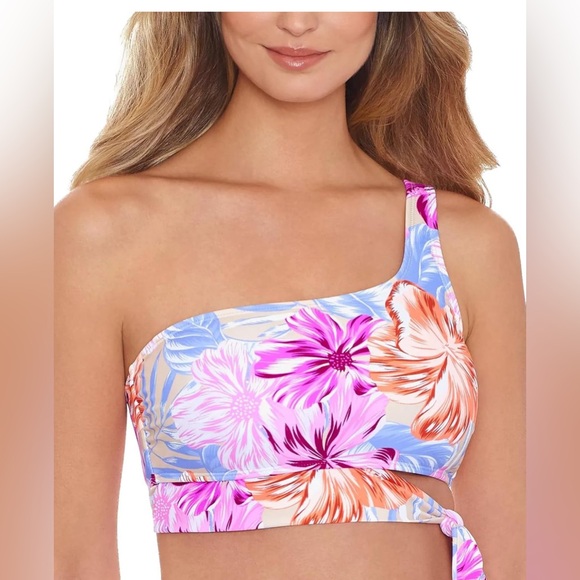 Salt + Cove Other - NWT SALT + COVE Hot Hibiscus Side-Tie Bikini
